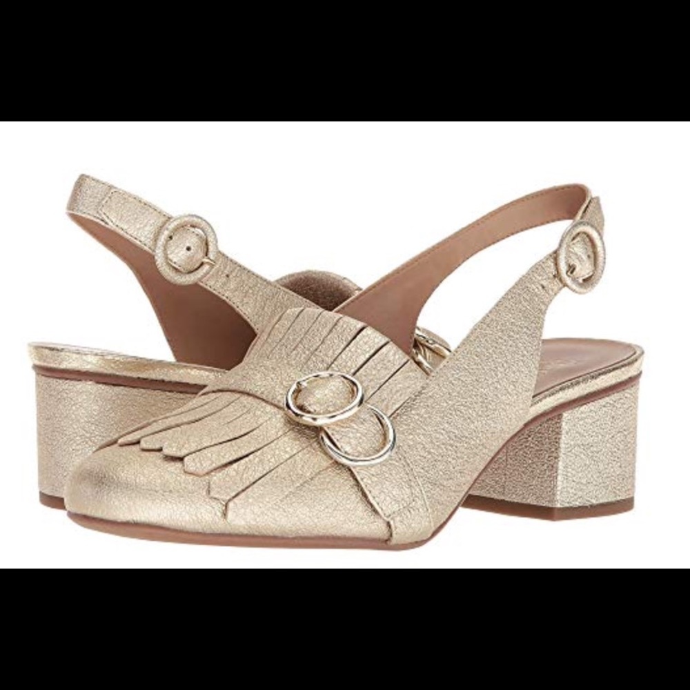 Franco Sarto Louise Pump Gold Platino Leather
